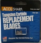 Accusharp Replacement Blade Set Only Of 2 Tungsten Carbide Sharpening. Fixed Price $9.76.