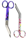 Bandage Scissors 5.5" White Paper Coated + Purple Stainless Steel. Fixed Price $12.69.