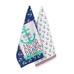 Anchor's Away Collection Kitchen, Dishtowel Set, 18X28" Printed. Fixed Price $23.10.