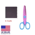 Art Scissors Paper Cut Office School Circle Wave Ruffle Edge Design Craft. Fixed Price $8.49.