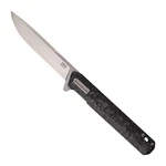 Tekto Bravo Silver Blade Folding Knife Carbon Handle (F2R-CCBK-D2SI1-A4). Fixed Price $150.00.