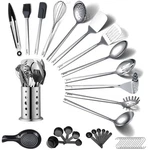 Stainless Steel Kitchen Utensils Set 40 Pieces Cooking With Utens.... Fixed Price $46.53.