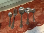 Serving Utensils Set 4 Stainless Piece Vintage Reed & Barton Courtland Everyday. Fixed Price $35.00.