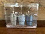 Merry Makers 3OZ Mini Party Tumbler Set Of Stainless Steel Blue/silver. Fixed Price $15.00.