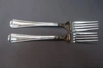 Wallace Stainless Monroe 2 Dinner Forks 1/8". Fixed Price $15.00.