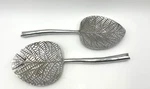 Kindwer Large Leaf Metal Salad Server Set. Fixed Price $15.00.