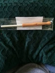 New 9" X 3/4" Cherry Wood Handturned Ceramic Knife Sharpener. # 5. Fixed Price $6.99.