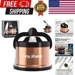 Chef Hands Free Knife Sharpener - Easy Use Sharpening Tool With Powergri.... Fixed Price $52.79.
