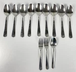 Hampton Silversmiths Stainless 235 Flatware Set Of 12 Pieces. Fixed Price $35.00.