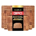 Sliceelite Extra Large Bamboo Cutting Board Set 3 Piece End Grain Wooden Chop.... Fixed Price $53.91.