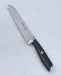 Cangshan Series 8" Bread Knife, Forged From X50CRMOV15 German Steel, Black. Fixed Price $36.00.