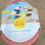 Sun Squad Ice Cream Scoop 4 Pack, Dishwasher Safe, Bpa Free, Multi Color. Fixed Price $7.90.
