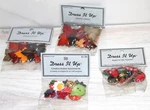 Set Of 4 Pk New Dress It Up Buttons - 2 Autumn Leaves, 1 Apple Teach, Creative. Fixed Price $12.00.