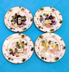 I. Godinger & Co. 8" Wine And Cheese Appetizer Plates Set Of 4. Fixed Price $27.00.