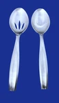 Gourmet Setting Beam STAINLESS18/10 Satin -set Of 2 Serving Spoons 1/8". Fixed Price $16.99.