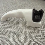 Vintage Cutco Kitchen Knife Sharpener Hand Held Pull Through White & Brown. Fixed Price $25.00.
