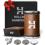 Rolling Knife Sharpener Kit 3-STAGE 400/1000/3000 Grit Discs 15&. Fixed Price $53.14.