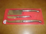 Set 3 Jean Dubost Laguiole Cheese Stainless Steel Knives, New. Fixed Price $49.99.