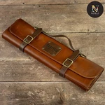 Handmade Knife Carrier With Buckles & Handle Premium Tool Roll For Chefs. Fixed Price $50.00.