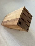 Oak Wood 9 Slot Knife Block Holder And Sharpener Kitchen Vintage. Fixed Price $23.99.