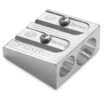 Kum 2-HOLE Pencil Sharpener Magnesium Alloy Wedge Profile Silver. Fixed Price $9.90.