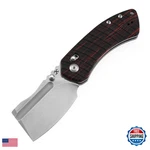 Kansept Korvid Pocket Knife 2.91AMERICA Stonewashed D2 Blade Red Black. Fixed Price $109.04.