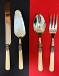 Inox 18/10 Italy Ivory Stainless Steel Serving Knife, Spoon, Fork & Pie Server. Fixed Price $39.95.