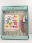 New Boston Warehouse 3 Piece Art Glass Cheese Serving Set Fish Toucan Flamingo. Fixed Price $9.99.