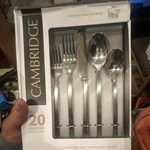 Cambridge 20PC Stainless Steel Flatware Set Silver Dishwasher Safe For 4. Fixed Price $45.00.