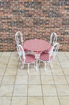 Dollhouse Miniature Ice Cream Parlor Patio Set Table Chairs 1:12 Scale Bistro. Fixed Price $15.99.