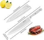 8" Chef Ultra Sharp Stainless Steel Kitchen Knife With Protective Sheath (white). Fixed Price $16.99.
