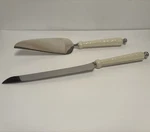 Lenox Wedding Promises Collection Cake Server & Knife W/ Boxes Stainless Steel. Fixed Price $45.00.