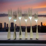 6 Cuisinart Irais Flatware Forks CF-01-I45. Fixed Price $20.00.