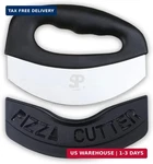 Stainless Steel Mezzaluna Salad Chopper Knife - Double Blade Herb Mincer With Pr. Fixed Price $20.56.
