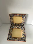 Pfaltzgraff Villa Della Luna Square Finger Food Plates Set Of 2. Fixed Price $12.00.