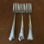 3 Allegheny Metal Royal Stainless Streamline Salad Forks Flatware Silverware. Fixed Price $28.99.
