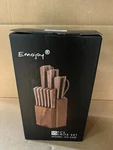 Emojoy 15-PIECE Kitchen Knife Set With Wooden Block Model KC-KS25 New. Fixed Price $34.49.