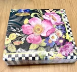 Mackenzie-childs Black Flower Market Paper Cocktail Napkins 20 Pack. Fixed Price $13.99.