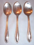 3 Wallace American Tradition 18/10 Stainless Steel Coffee Dessert Teaspoons. Fixed Price $29.99.