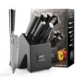 Nanfang Brothers Knife Set, 7 Pieces Damascus Kitchen With Block, A.... Fixed Price $138.48.