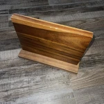Aomiesen Upright Acacia Wood Dual Sided Knife Holder Block Magnetic 10 X 12.5 In. Fixed Price $26.00.