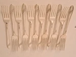 Oneida Community Tudor Queen Bess 12 Dinner Forks Silverplate. Fixed Price $13.99.