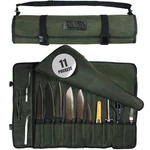 Waxed Canvas Chef Knife Roll Bag With 10 Slots And Zipper Pocket - Professi.... Fixed Price $48.07.