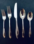 Lenox Sculpt 5-PC Place Setting Flatware Mirrored 18/10 Stainless Steel New. Fixed Price $31.41.