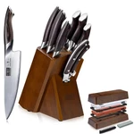 Hoshanho 8PCS Kitchen Knives Set Block Chefs Knife With Sharpener Whetstone. Fixed Price $146.99.
