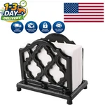 Classic Black Napkin Holder: Durable Vintage Cast Iron Organizer For Kitchen. Fixed Price $32.99.