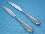 Yamazaki Austen Ice Harmony Set Of 2 Dinner Knives 9 1/4" Stainless Flatware. Fixed Price $9.95.