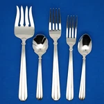 (5) Oneida Unity Stainless Flatware Cold Meat Serving Spoons. Fixed Price $21.21.