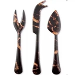 Thirstystone Marble Look Cheese Fork Knife Spade Set Of 3 Dark Brown Size Os Nib. Fixed Price $33.59.