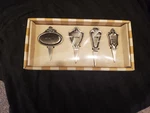 Bombay Cheese Markers Polished Aluminum Charcuterie Gift Buffet Dinner Set Of 4. Fixed Price $7.99.